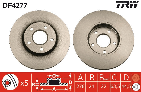 Disc frana fata TRW DF4277 [2]