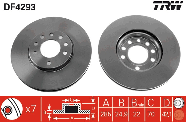 Disc frana fata TRW DF4293 [1]