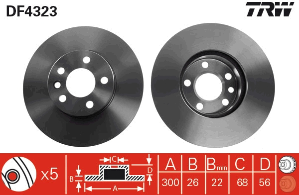 Disc frana fata TRW DF4323 [2]
