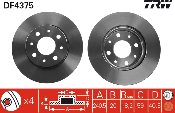 Disc frana fata TRW DF4375 [1]