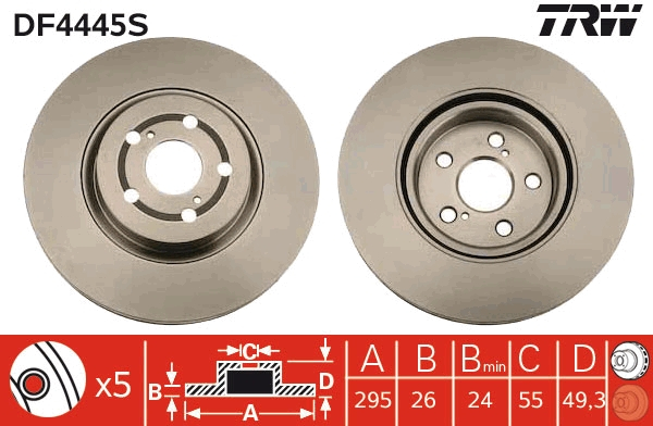 Disc frana fata TRW DF4445S [2]