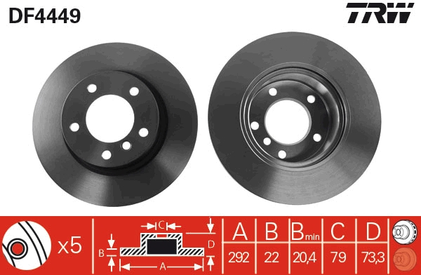 Disc frana fata TRW DF4449 [1]