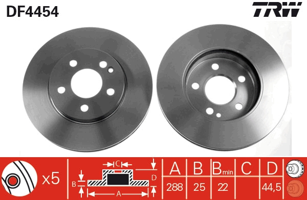 Disc frana fata TRW DF4454 [2]