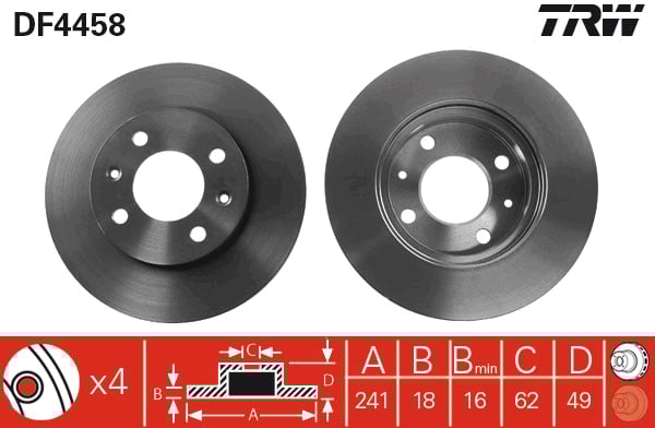 Disc frana fata TRW DF4458 [2]
