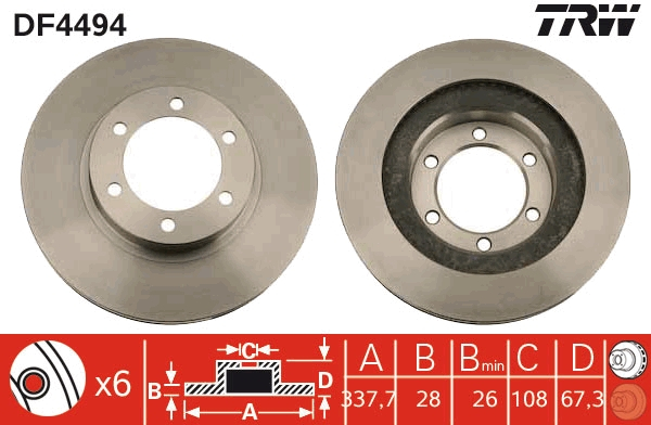 Disc frana fata TRW DF4494 [2]