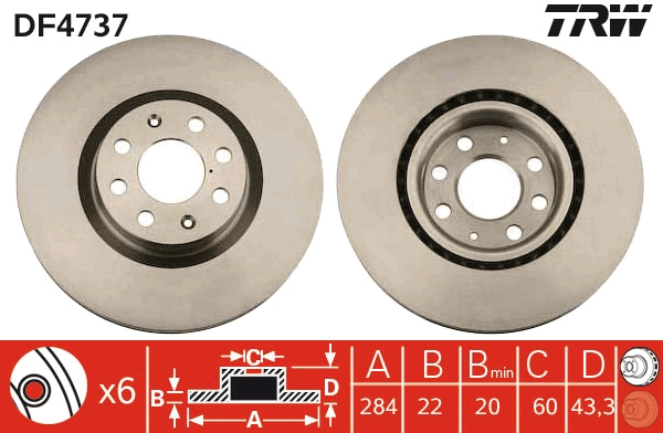 Disc frana fata TRW DF4737 [1]