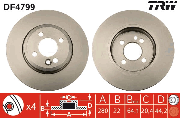 Disc frana fata TRW DF4799 [2]