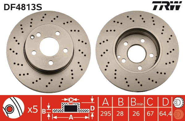 Disc frana fata TRW DF4813S [1]