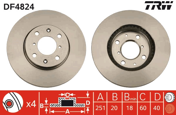 Disc frana fata TRW DF4824 [1]