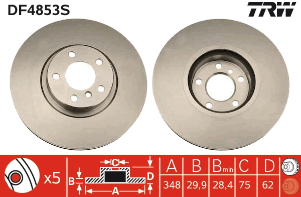 Disc frana fata TRW DF4853S [1]