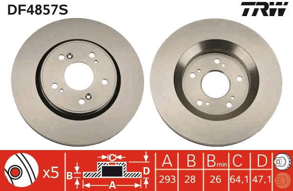 Disc frana fata TRW DF4857S [1]