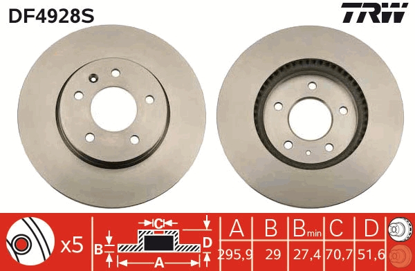 Disc frana fata TRW DF4928S [2]