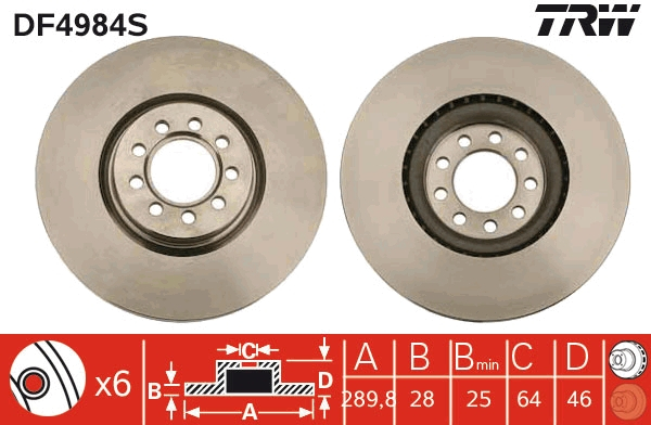 Disc frana fata TRW DF4984S [1]
