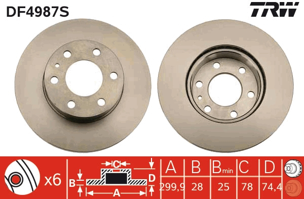 Disc frana fata TRW DF4987S [1]