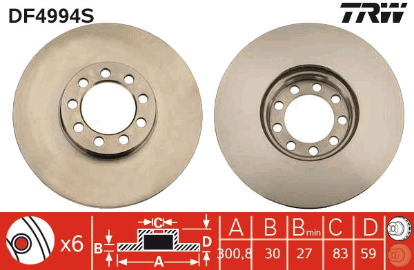 Disc frana fata TRW DF4994S [2]