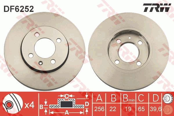 Disc frana fata TRW DF6252 [1]