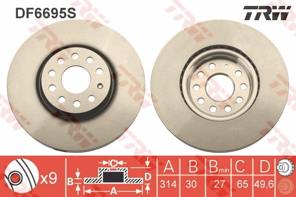 Disc frana fata TRW DF6695S [3]