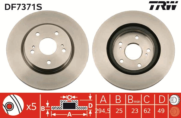 Disc frana fata TRW DF7371S [1]