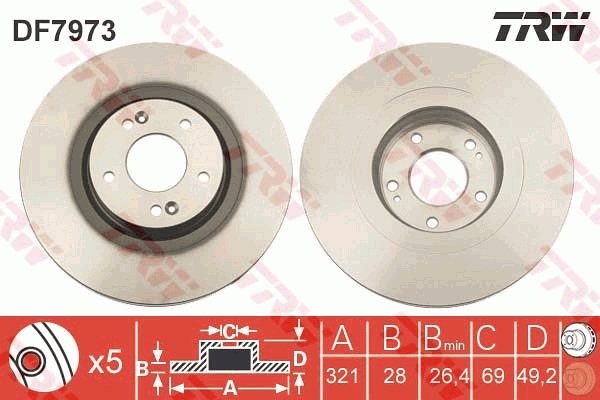 Disc frana fata TRW DF7973 [3]
