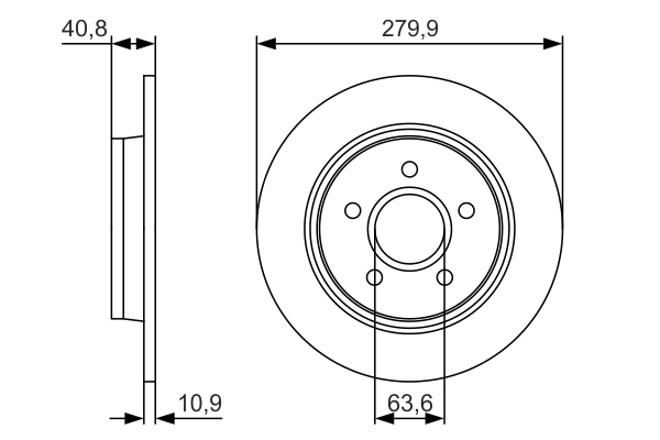 Disc frana spate BOSCH 0986479s49 [1]