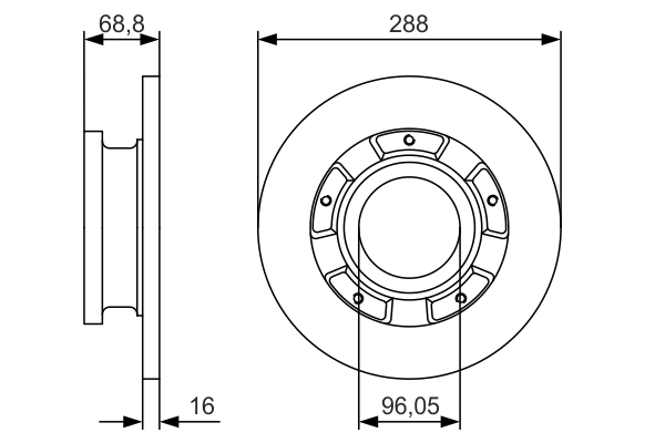 Disc frana spate BOSCH 0986479a50 [1]