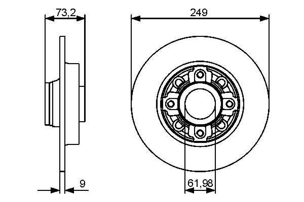 Disc frana spate BOSCH 0986479388 [4]