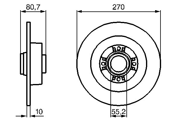 Disc frana spate BOSCH 0986479196 [3]