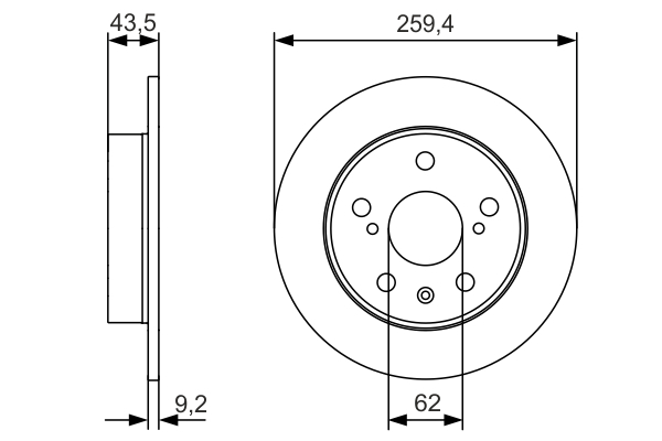 Disc frana spate BOSCH 0986479c44 [1]