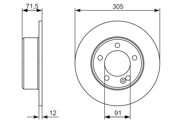 Disc frana spate BOSCH 0986479714 [2]