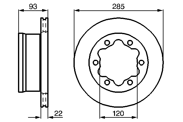 Disc frana spate BOSCH 0986478555 [2]