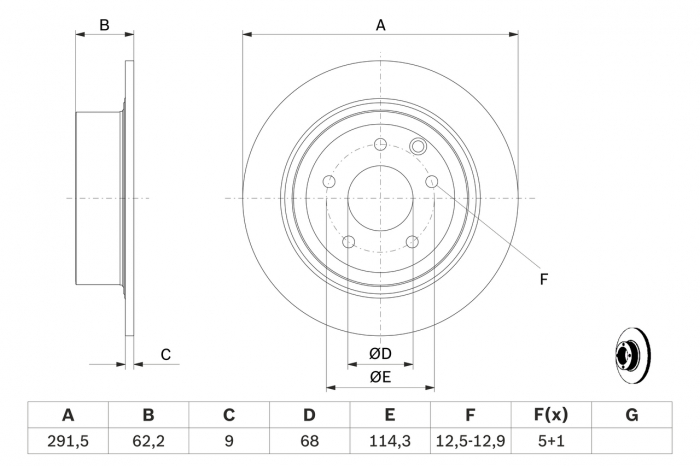 Disc frana spate BOSCH 0986479362 [4]