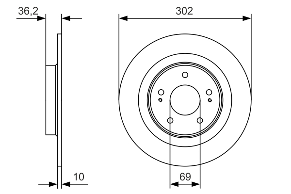 Disc frana spate BOSCH 0986479b04 [2]