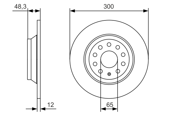 Disc frana spate BOSCH 0986479a84 [3]