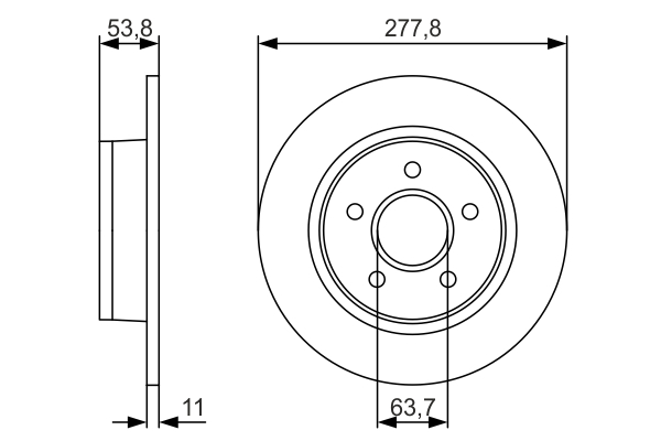 Disc frana spate  S51 BOSCH 0986479S51 [4]