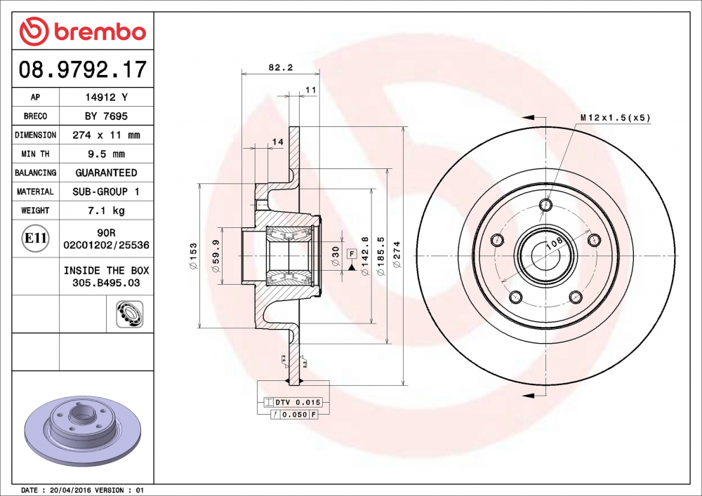 Placute frana BREMBO 08.9792.17 [2]