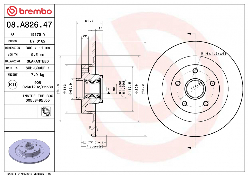 Placute frana BREMBO 08.A826.47 [2]