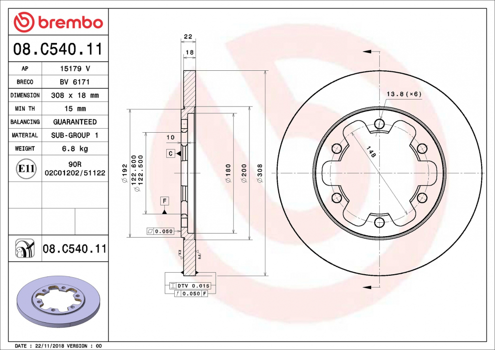 Placute frana BREMBO 08.C540.11 [2]