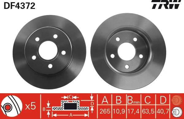 Disc frana spate ps TRW DF4372 [1]