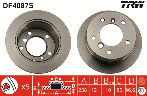 Disc frana spate TRW DF4087S [2]