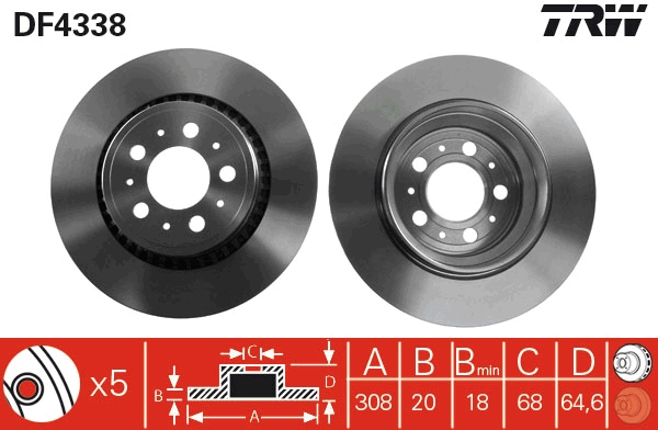 Disc frana spate TRW DF4338 [1]