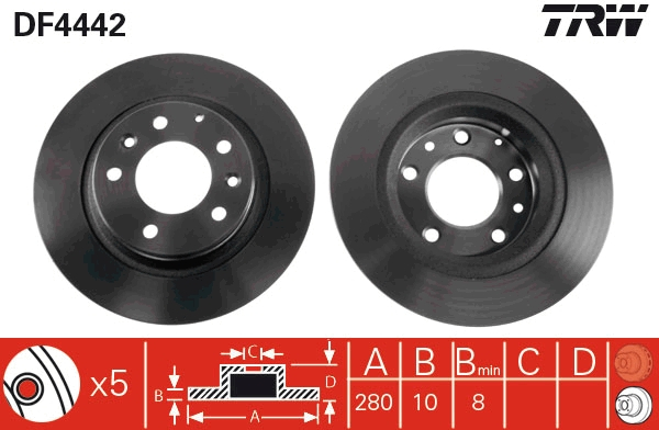 Disc frana spate TRW DF4442 [2]