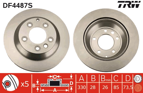 Disc frana spate TRW DF4487S [1]