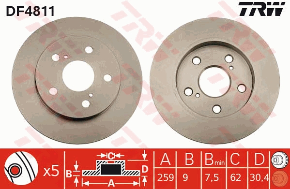 Disc frana spate TRW DF4811 [1]