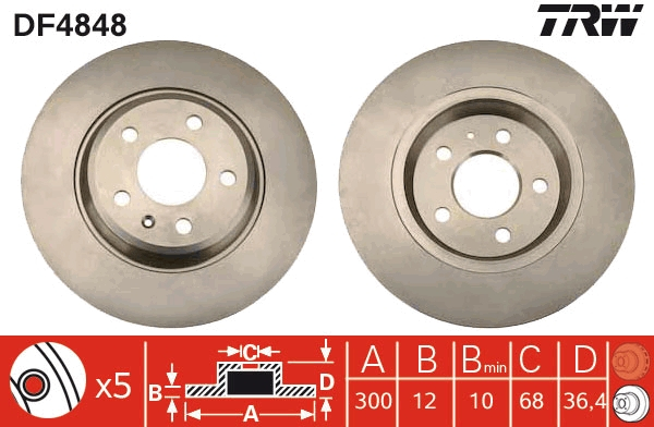 Disc frana spate TRW DF4848 [1]