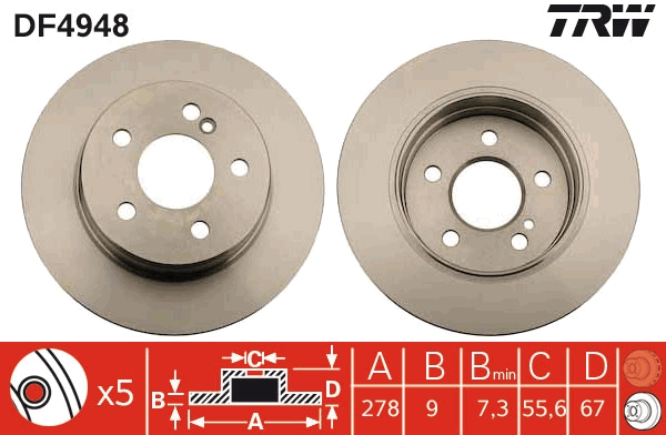 Disc frana spate TRW DF4948 [2]