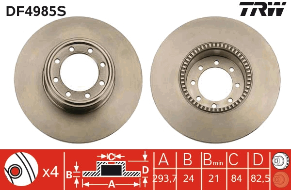 Disc frana spate TRW DF4985S [2]