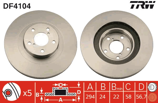 Disc frana TRW DF4104 [2]