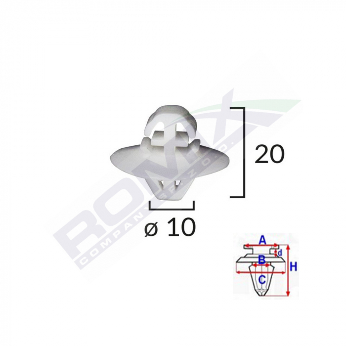 Element Fixare Bandouri Laterale Pentru Crafter / Sprinter Set 10 Buc [2]