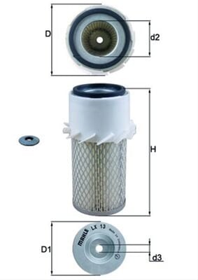 Filtru aer MAHLE LX13 [2]