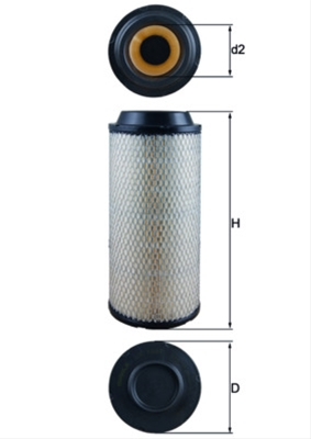 Filtru aer MAHLE LX1687 [1]